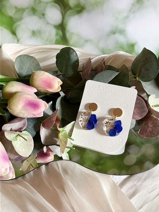 Blue flower Earrings-Gift From Gardens 004