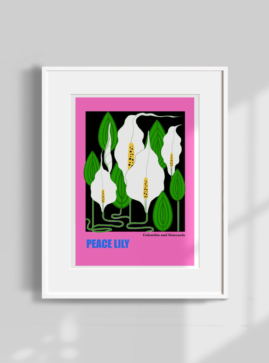 Botanical Art Print- Peace Lily- Unframed