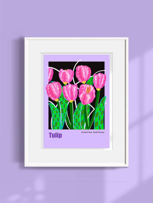 Botanical Art Print- Tulip- Unframed