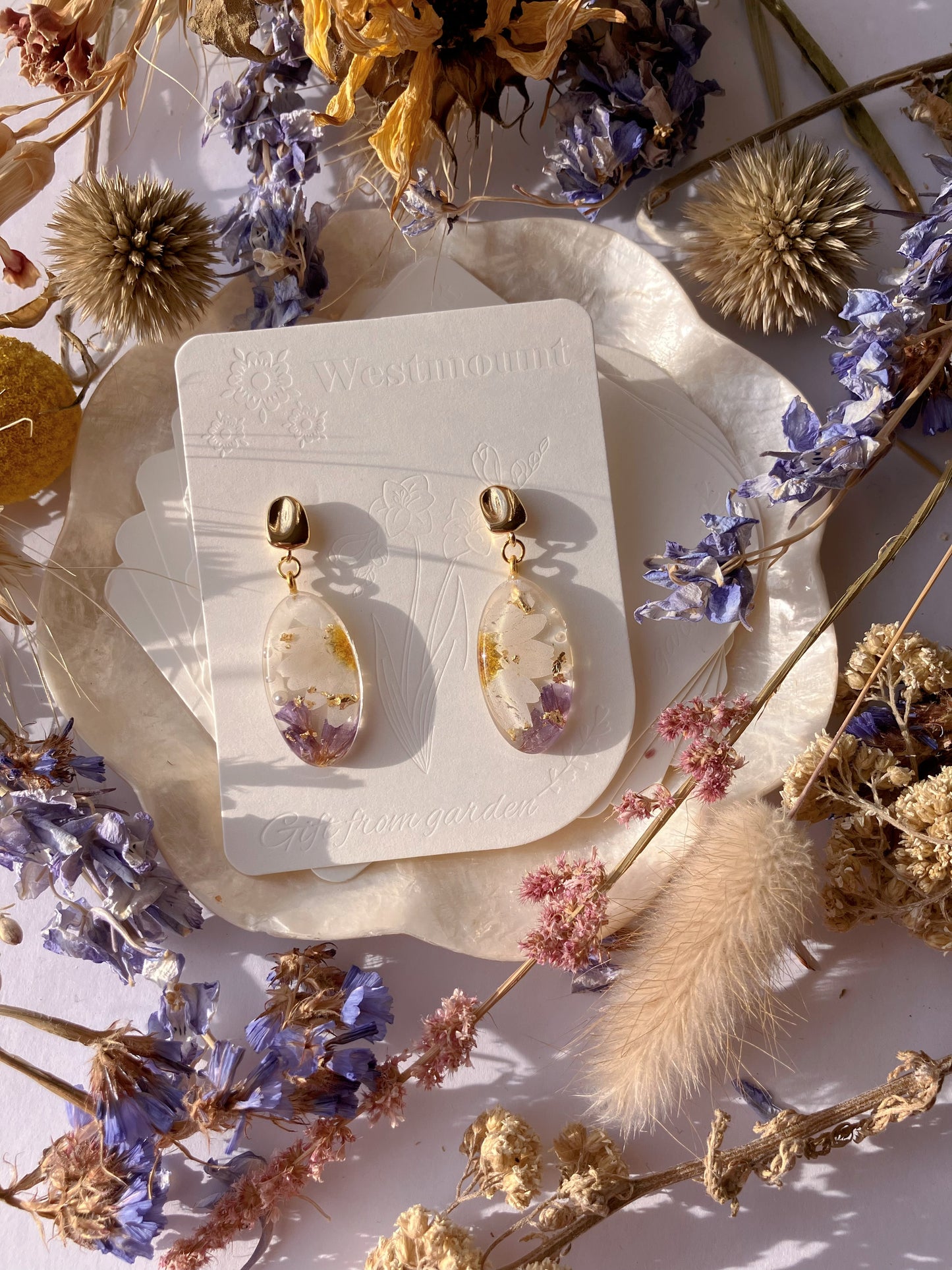 White Daisy Earrings-Gift From Gardens 009